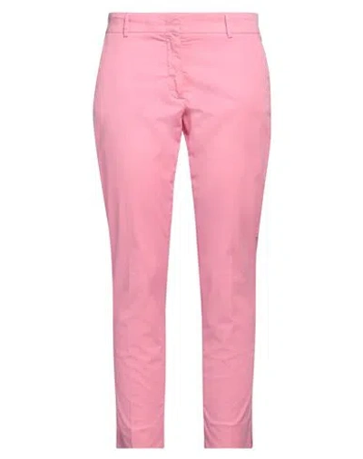 Rossopuro Woman Pants Pink Size 8 Cotton, Elastane