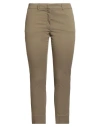 Rossopuro Woman Pants Sage Green Size 12 Cotton, Elastane