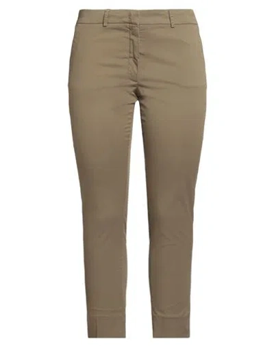 Rossopuro Woman Pants Sage Green Size 12 Cotton, Elastane