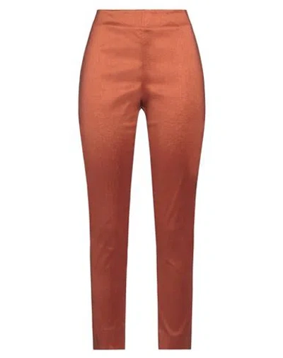 Rossopuro Woman Pants Tan Size M Polyester, Nylon, Elastane In Brown