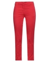 Rossopuro Woman Pants Tomato Red Size 14 Cotton, Elastane In Tomato Red