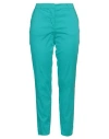 Rossopuro Woman Pants Turquoise Size 14 Cotton, Elastane In Blue