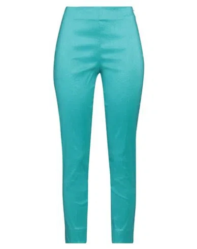 Rossopuro Woman Pants Turquoise Size Xs Polyester, Nylon, Elastane In Blue