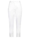 Rossopuro Woman Pants White Size 2 Cotton, Elastane