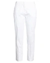 Rossopuro Woman Pants White Size 6 Cotton, Elastane