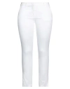 Rossopuro Woman Pants White Size 8 Cotton, Elastane In White