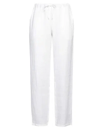 Rossopuro Woman Pants White Size S Linen In White