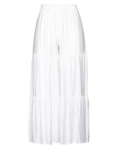 Rossopuro Woman Pants White Size S Viscose