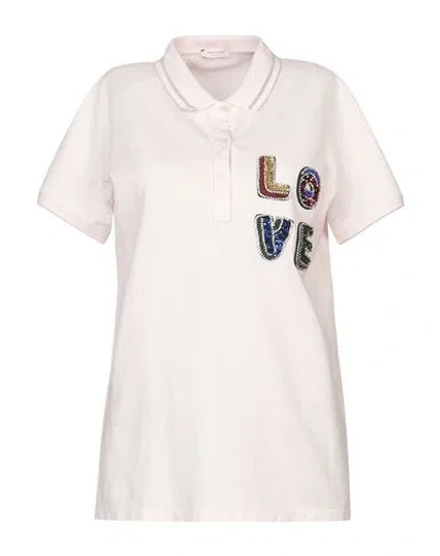 Rossopuro Woman Polo Shirt Light Pink Size S Cotton