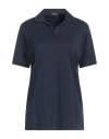 Rossopuro Woman Polo Shirt Navy Size 4 Cotton