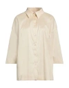 Rossopuro Woman Shirt Beige Size S Polyester, Nylon, Elastane In Neutral