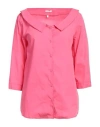 Rossopuro Woman Shirt Fuchsia Size S Cotton In Pink