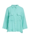 Rossopuro Woman Shirt Light Green Size S Linen