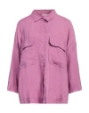 Rossopuro Woman Shirt Mauve Size M Linen In Purple