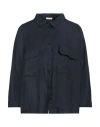 Rossopuro Woman Shirt Midnight Blue Size M Linen