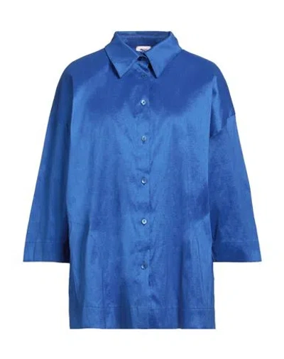 Rossopuro Woman Shirt Midnight Blue Size Xl Polyester, Nylon, Elastane