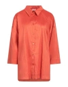 Rossopuro Woman Shirt Orange Size L Polyester, Nylon, Elastane