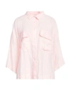 Rossopuro Woman Shirt Pink Size M Linen
