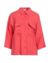 Rossopuro Woman Shirt Red Size L Linen