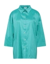 Rossopuro Woman Shirt Turquoise Size S Polyester, Nylon, Elastane In Blue