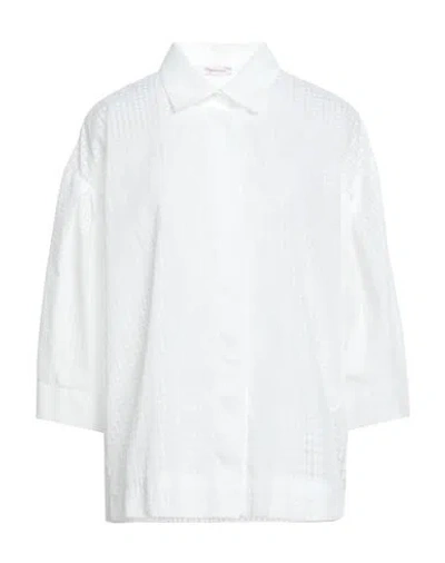 Rossopuro Woman Shirt White Size Xl Cotton, Polyester