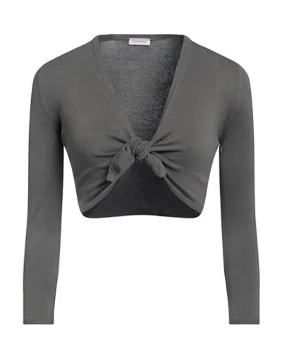 Rossopuro Woman Shrug Lead Size 6 Cotton, Polyester In Grey