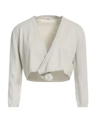 Rossopuro Woman Shrug Light Grey Size 12 Cotton, Polyester