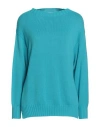 Rossopuro Woman Sweater Azure Size M Cotton In Blue