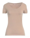 Rossopuro Woman Sweater Camel Size 10 Cotton, Polyester In Beige