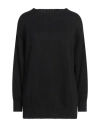 Rossopuro Woman Sweater Black Size L Cotton In Black