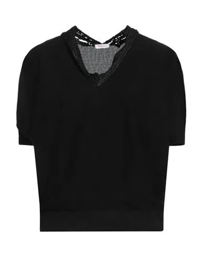 Rossopuro Woman Sweater Black Size S Cotton