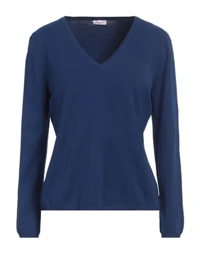 Rossopuro Woman Sweater Blue Size 14 Cotton