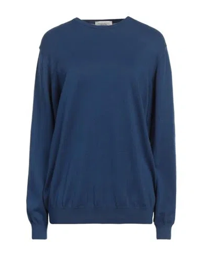 Rossopuro Woman Sweater Blue Size 7 Cotton