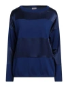 Rossopuro Woman Sweater Blue Size S Cotton In Blue