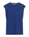 Rossopuro Woman Sweater Bright Blue Size S Cotton