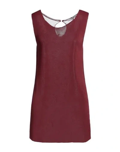 Rossopuro Woman Sweater Burgundy Size S Viscose In Red