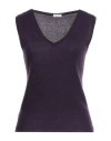 Rossopuro Woman Sweater Dark Purple Size 12 Cashmere