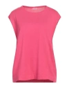 Rossopuro Woman Sweater Fuchsia Size L Cotton In Pink