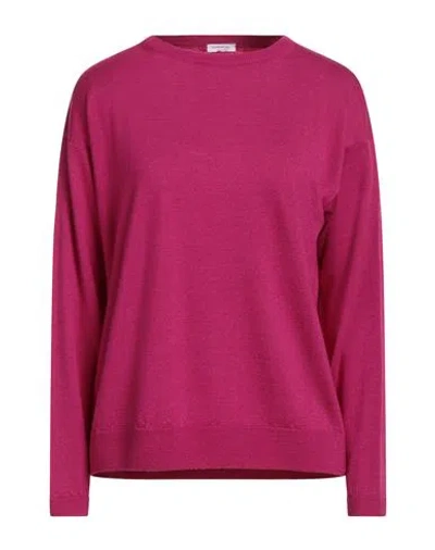 Rossopuro Woman Sweater Fuchsia Size L Wool, Silk, Cashmere In Pink