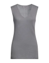 Rossopuro Woman Sweater Grey Size 10 Cashmere In Grey
