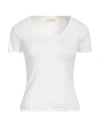 Rossopuro Woman Sweater Ivory Size 6 Cotton, Polyester In White