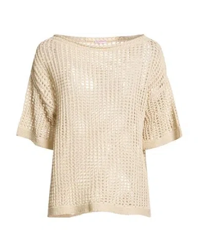 Rossopuro Woman Sweater Ivory Size L Cotton In Neutral