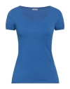 Rossopuro Woman Sweater Light Blue Size 6 Cotton, Polyester In Blue