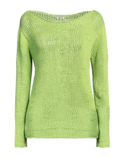 Rossopuro Woman Sweater Light Green Size L Cotton