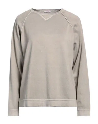 Rossopuro Woman Sweater Light Grey Size L Cotton In Gray