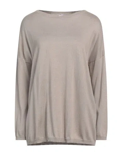 Rossopuro Woman Sweater Light Grey Size S Silk, Cotton