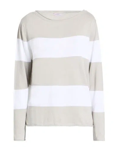 Rossopuro Woman Sweater Light Grey Size M Cotton In Gray