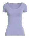 Rossopuro Woman Sweater Lilac Size 4 Cotton, Polyester In Purple