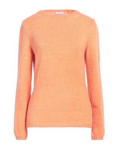 Rossopuro Woman Sweater Mandarin Size 10 Cotton In Orange