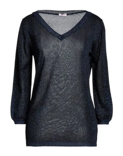Rossopuro Sweaters In Navy Blue